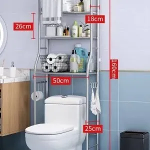 3LAYER BATHROOM ORGANIZER OVER TOILET STORAGE RACK